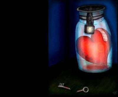 Je t'avais confié la clé de mon coeur ...mais tu l'a brisé....alors mon coeur restera a jamais refermé